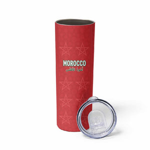 Custom Morocco Football Skinny Tumbler Allez les Lions de lAtlas