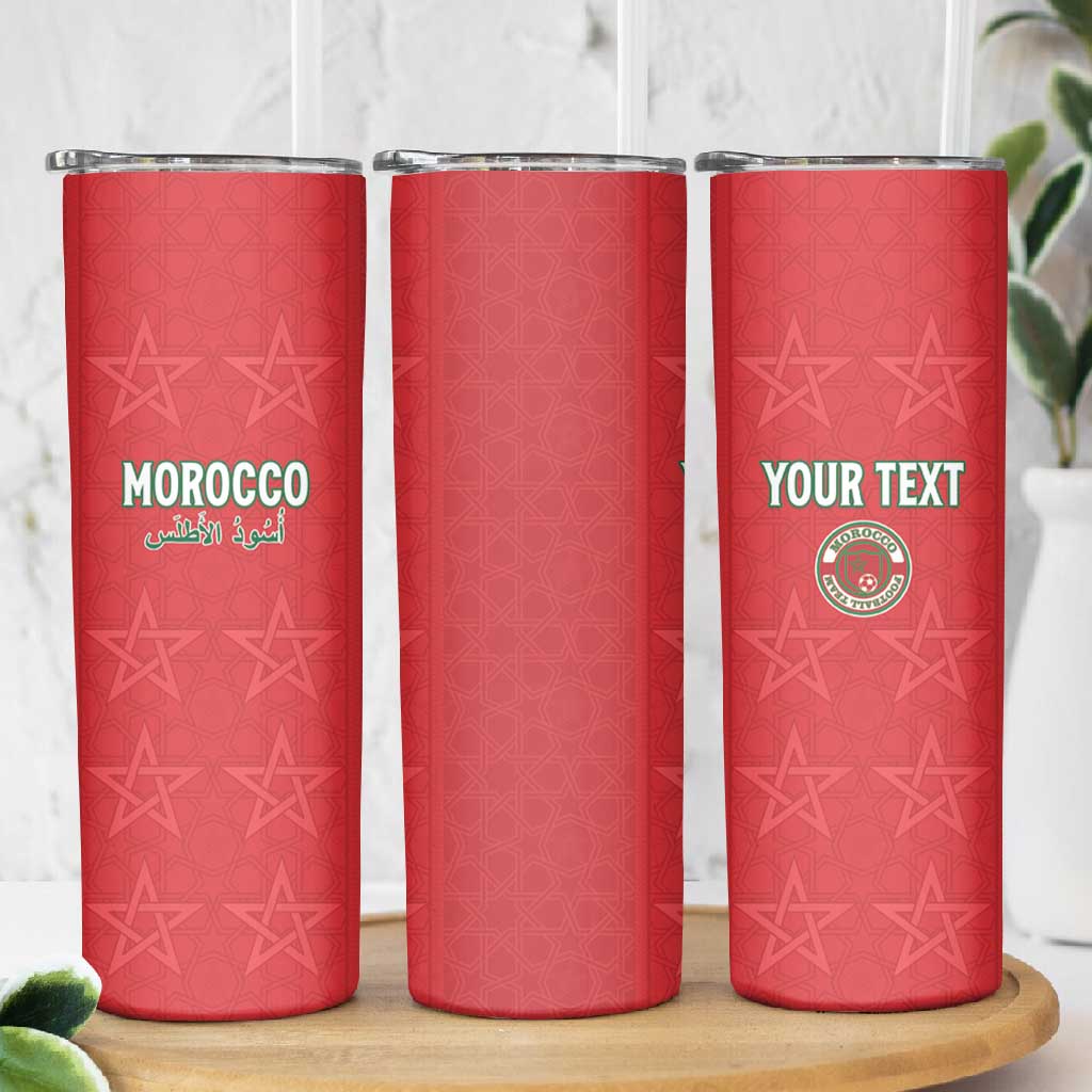 Custom Morocco Football Skinny Tumbler Allez les Lions de lAtlas