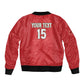 Custom Morocco Football Sleeve Zip Bomber Jacket Allez les Lions de lAtlas