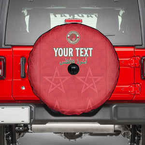Custom Morocco Football Spare Tire Cover Allez les Lions de lAtlas