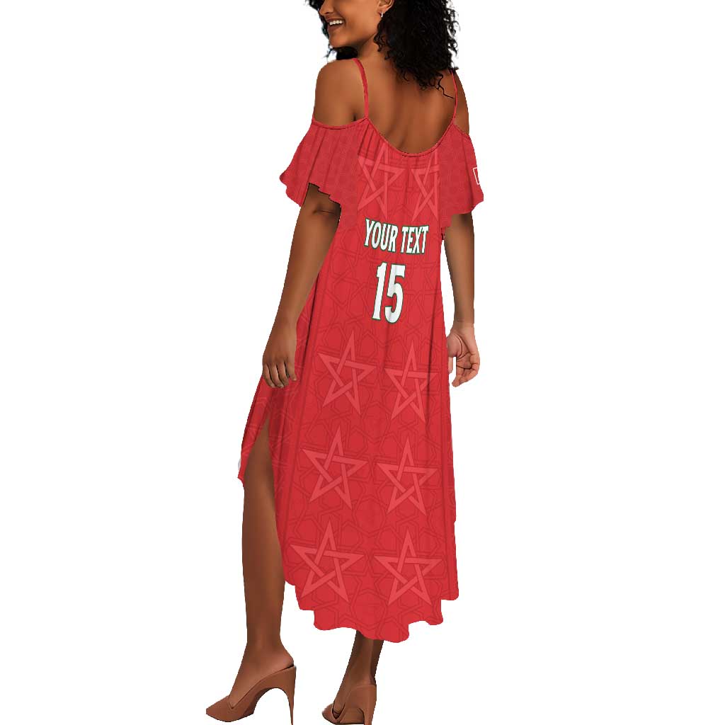 Custom Morocco Football Summer Maxi Dress Allez les Lions de lAtlas
