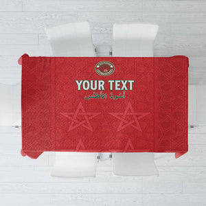 Custom Morocco Football Tablecloth Allez les Lions de lAtlas