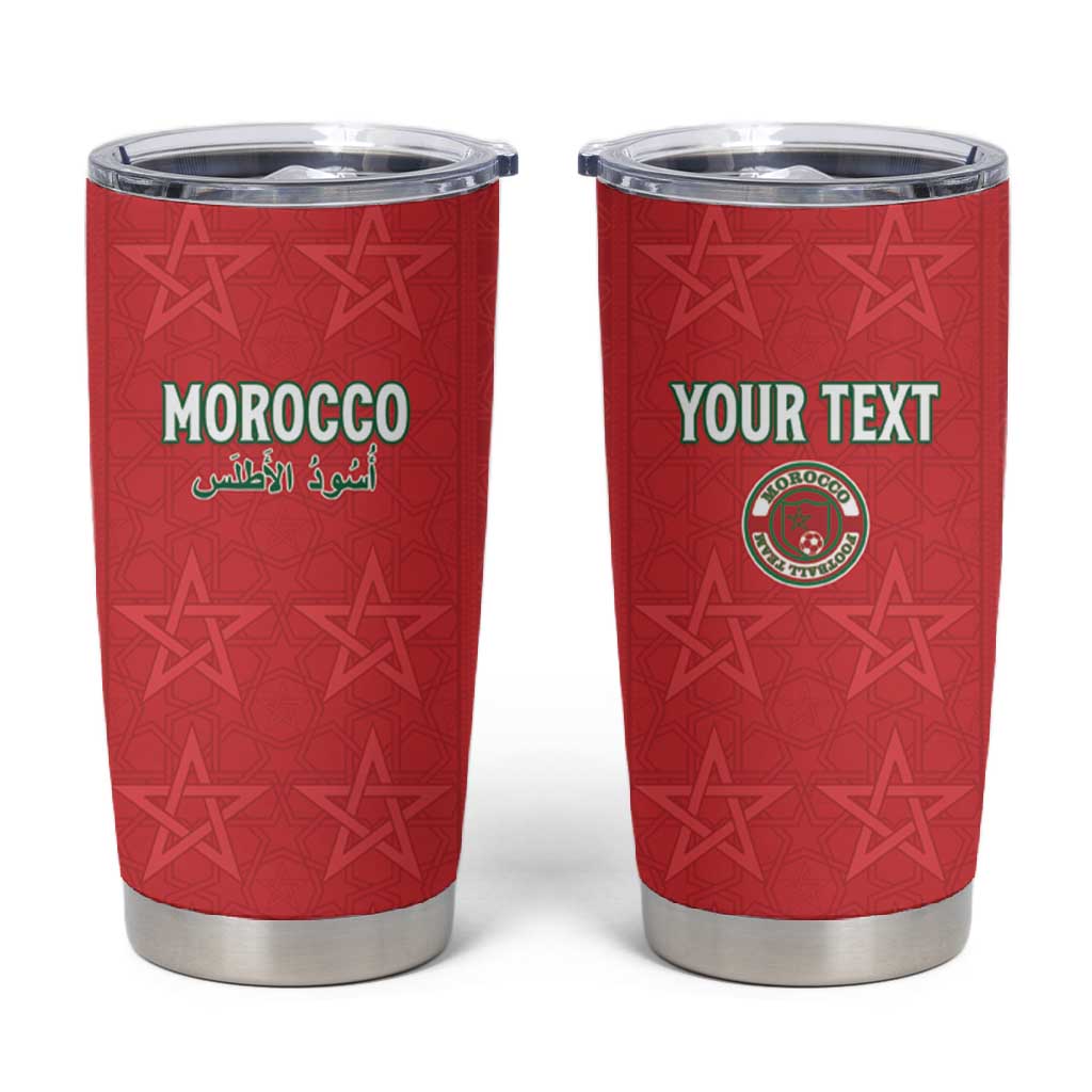 Custom Morocco Football Tumbler Cup Allez les Lions de lAtlas