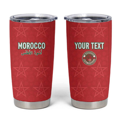 Custom Morocco Football Tumbler Cup Allez les Lions de lAtlas