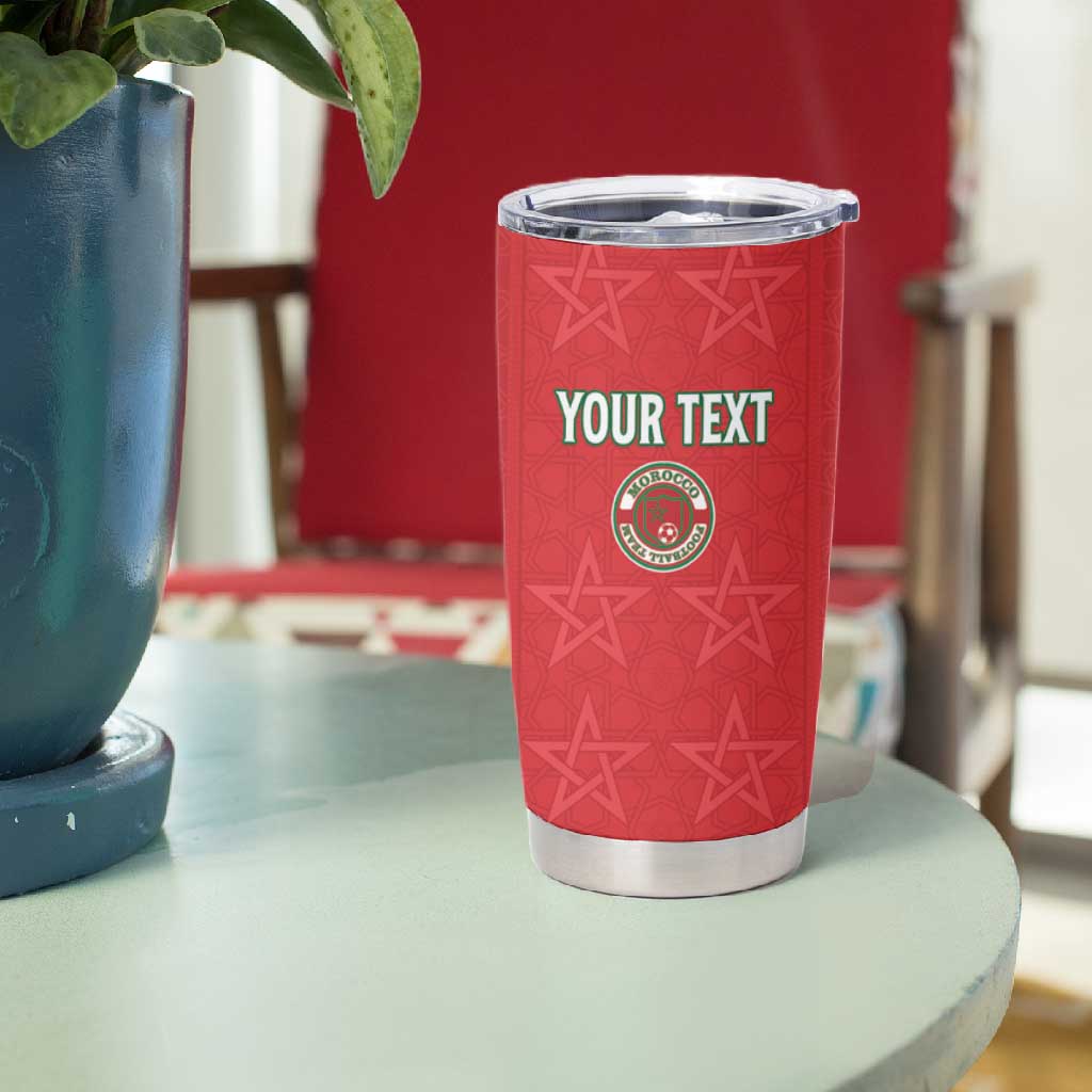 Custom Morocco Football Tumbler Cup Allez les Lions de lAtlas