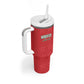 Custom Morocco Football Tumbler With Handle Allez les Lions de lAtlas