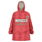 Custom Morocco Football Wearable Blanket Hoodie Allez les Lions de lAtlas