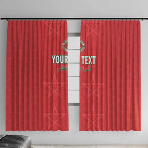 Custom Morocco Football Window Curtain Allez les Lions de lAtlas