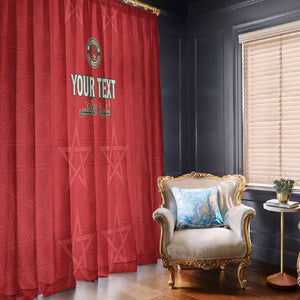 Custom Morocco Football Window Curtain Allez les Lions de lAtlas