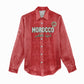 Custom Morocco Football Women Casual Shirt Allez les Lions de lAtlas