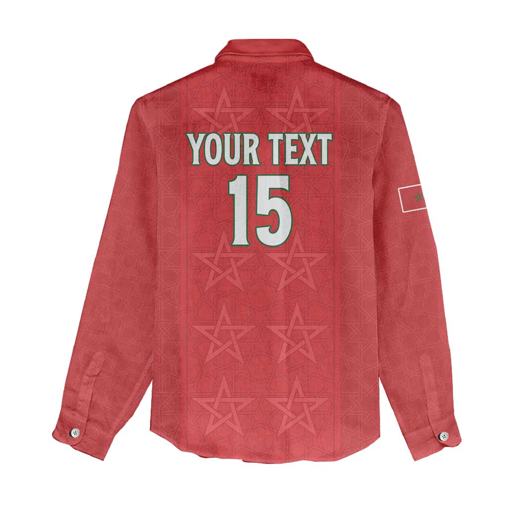 Custom Morocco Football Women Casual Shirt Allez les Lions de lAtlas