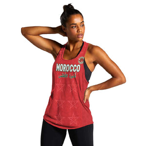 Custom Morocco Football Women Racerback Tank Allez les Lions de lAtlas