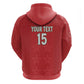 Custom Morocco Football Zip Hoodie Allez les Lions de lAtlas