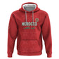 Custom Morocco Football Zip Hoodie Allez les Lions de lAtlas