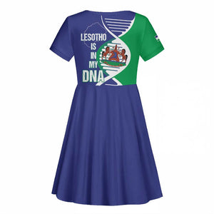 Lesotho Is In My DNA Kid Short Sleeve Dress