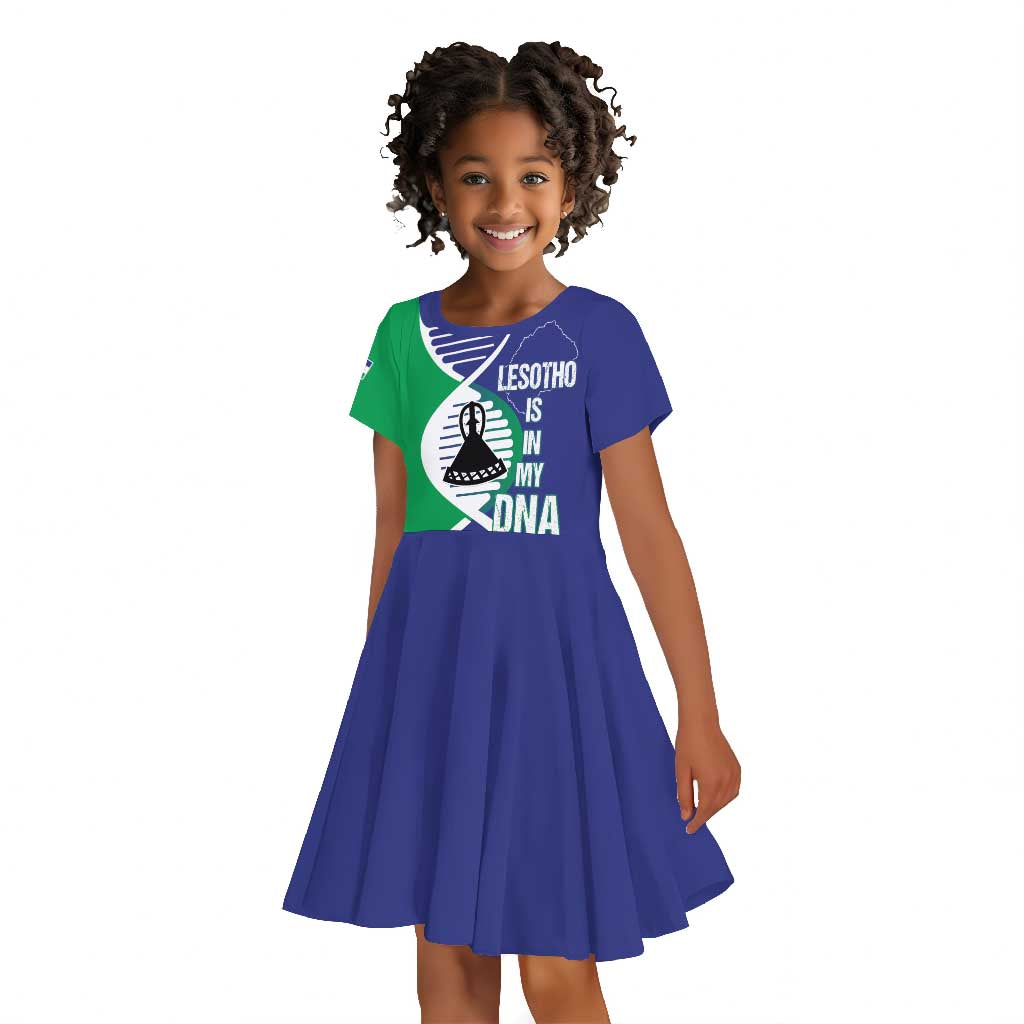 Lesotho Is In My DNA Kid Short Sleeve Dress