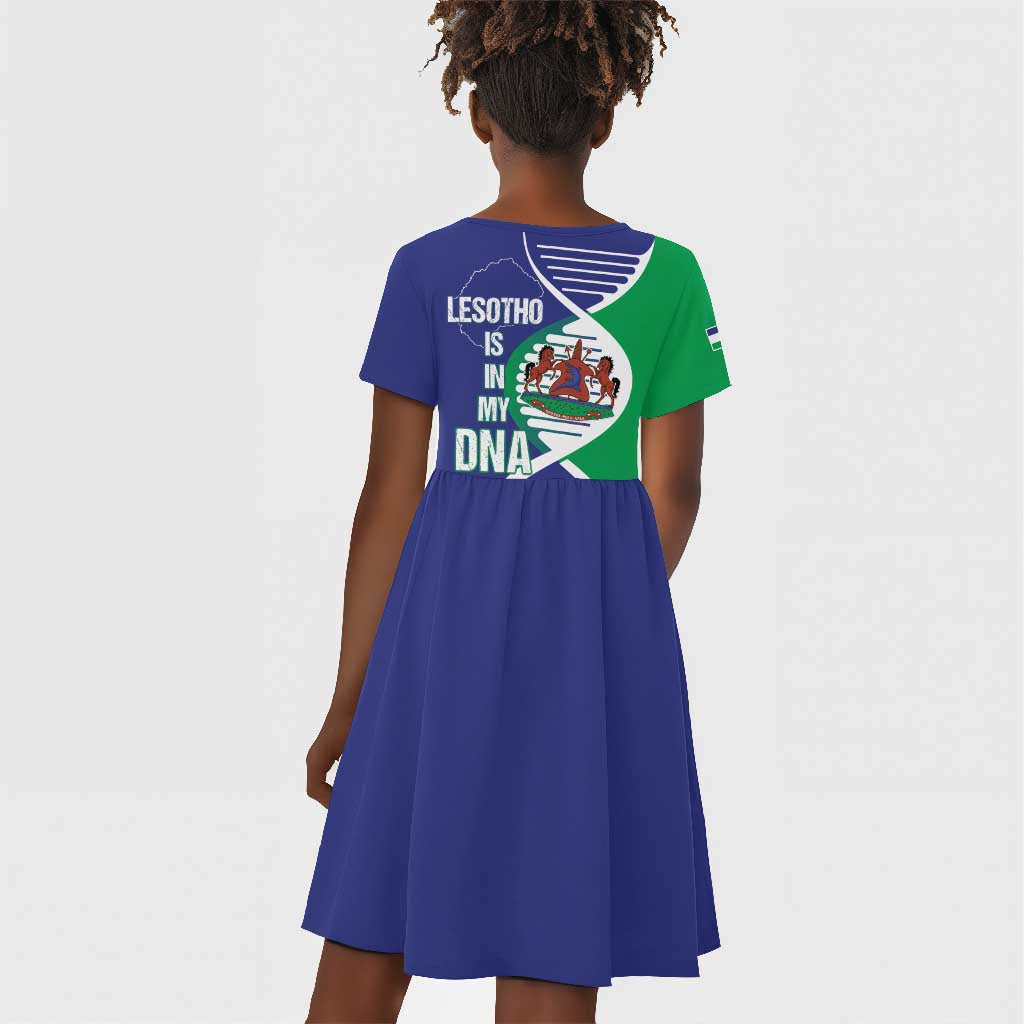 Lesotho Is In My DNA Kid Short Sleeve Dress