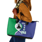 Lesotho Is In My DNA Leather Tote Bag