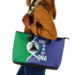 Lesotho Is In My DNA Leather Tote Bag