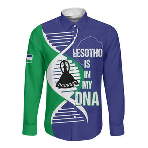 Lesotho Is In My DNA Long Sleeve Button Shirt