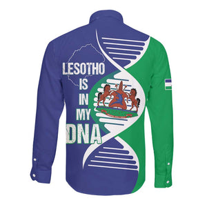 Lesotho Is In My DNA Long Sleeve Button Shirt