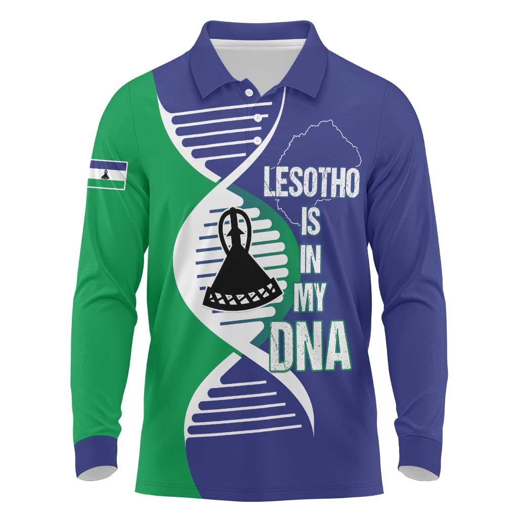 Lesotho Is In My DNA Long Sleeve Polo Shirt