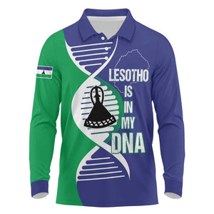 Lesotho Is In My DNA Long Sleeve Polo Shirt