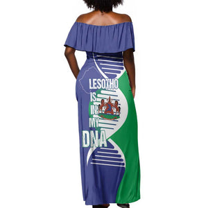 Lesotho Is In My DNA Off Shoulder Maxi Dress