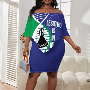 Lesotho Is In My DNA Off Shoulder Short Dress