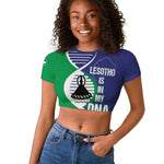 Lesotho Is In My DNA Raglan Cropped T shirt