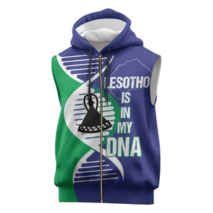 Lesotho Is In My DNA Sleeveless Zip Hoodie - African Pride