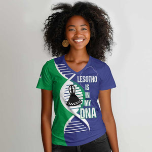 Lesotho Is In My DNA Women V-Neck T-Shirt
