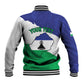 Personalised Afro Lesotho Baseball Jacket Coat Of Arms With Map - Grunge Style