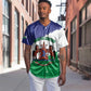 Personalised Afro Lesotho Baseball Jersey Coat Of Arms With Map - Grunge Style