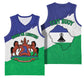 Personalised Afro Lesotho Basketball Jersey Coat Of Arms With Map - Grunge Style - African Pride