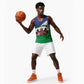 Personalised Afro Lesotho Basketball Jersey Coat Of Arms With Map - Grunge Style - African Pride