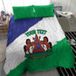 Personalised Afro Lesotho Bedding Set Coat Of Arms With Map - Grunge Style