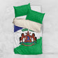 Personalised Afro Lesotho Bedding Set Coat Of Arms With Map - Grunge Style