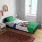Personalised Afro Lesotho Bedding Set Coat Of Arms With Map - Grunge Style