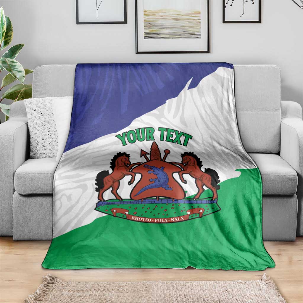 Personalised Afro Lesotho Blanket Coat Of Arms With Map - Grunge Style