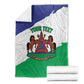 Personalised Afro Lesotho Blanket Coat Of Arms With Map - Grunge Style