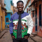 Personalised Afro Lesotho Bomber Jacket Coat Of Arms With Map - Grunge Style