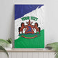Personalised Afro Lesotho Canvas Wall Art Coat Of Arms With Map - Grunge Style