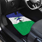 Personalised Afro Lesotho Car Mats Coat Of Arms With Map - Grunge Style