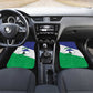 Personalised Afro Lesotho Car Mats Coat Of Arms With Map - Grunge Style