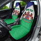 Personalised Afro Lesotho Car Seat Cover Coat Of Arms With Map - Grunge Style