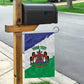 Personalised Afro Lesotho Garden Flag Coat Of Arms With Map - Grunge Style