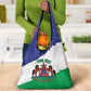 Personalised Afro Lesotho Grocery Bag Coat Of Arms With Map - Grunge Style
