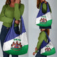 Personalised Afro Lesotho Grocery Bag Coat Of Arms With Map - Grunge Style