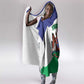 Personalised Afro Lesotho Hooded Blanket Coat Of Arms With Map - Grunge Style